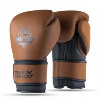 Bokso pirštinės DBX Bushido, 16 oz, rudos, odinės, retro stiliaus
