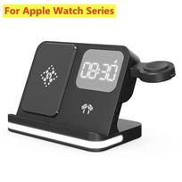 Wireless Charger Stand For iPhone 15 14 Samsung S23 S22 Ultra Fold Z Flip Galaxy Watch iWatch Active Buds Fast Charging Station For Apple Watch juoda