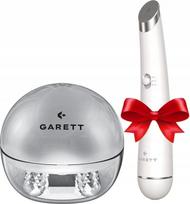 Veido masažuoklių rinkinys GARETT Beauty Pretty Face sidabrinis + Beauty Glow Eye baltas