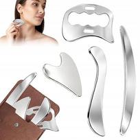 Nerūdijančio plieno Gua Sha 4in1 raumenų masažuoklis-skustukas dovanai