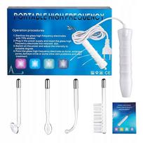 Veido priežiūros prietaisas Darsonval Derma Wand, 4 antgaliai, baltas