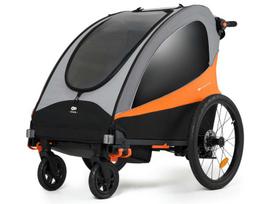 Dviračio priekaba KINDERKRAFT Nava 3in1, oranžinė