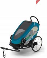 Dviračio priekaba vežimėlis Cybex Sport Zeno 2in1, turkio spalvos
