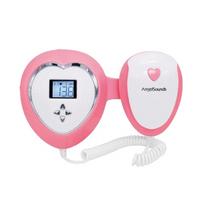 Vaisiaus širdies ritmo detektorius AngelSounds JPD-100S4 su LCD, 3 MHz, rožinis