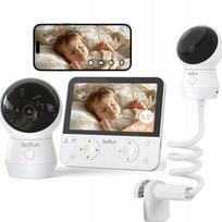 Vaizdo kūdikio stebėjimo kamera su WiFi, 4 MP, 5" LCD, 360° sukiojama, 4x priartinimas, su laikikliu