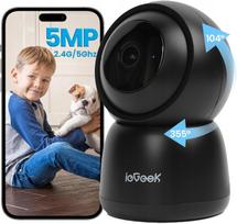 Vaizdo kūdikio stebėjimo kamera su WiFi, 5MPx QHD, judesio jutikliu, sukama, vidaus naudojimui