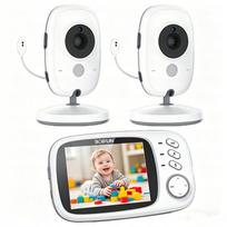 Vaizdo auklė su 2 kameromis ir 3,2" LCD ekranu