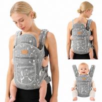 Ergonominis kūdikio nešioklė, reguliuojama, nešiojama priekyje ir nugaroje, 2 viename