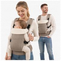 Ergonominis kūdikio nešioklė su kaklo ir juosmens atrama, 3,5–15 kg, smėlio spalvos