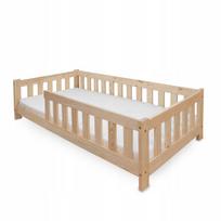 Vaikiška medinė lova SPANEK 160x80 cm su čiužiniu ir grotelių pagrindu, pušis