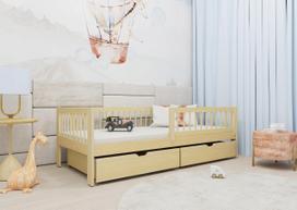 Vaikiška lova su apsauga EDGAR 80x180 cm, pušis, stalčius