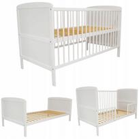 Vaikiška lovytė-sofa 3in1 Kacperek, balta, 140x70 cm, pušies medis