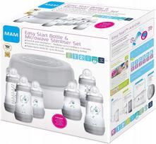 Mikrobangų sterilizatorius Mam su 3 x 260 ml buteliukais