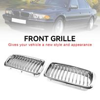 2 vnt. chromuotų priekinių grotelių, tinkančių BMW 7 serijai E38 1994–2001 m. gray