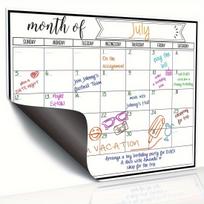 Magnetic Fridge Calendar - Strong Magnetic Backing, Smooth Dry Erase Surface, Practical Calendar, Durable Whiteboard balta