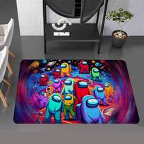Cartoon Game A-Among-US Room Mats Anti-slip Absorb Water Long Strip Cushion Bedroon Mat Welcome Doormat 40cm x 60cm blue