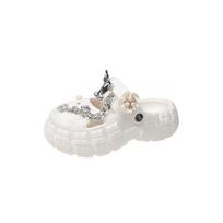 Women Cute EVA Clog Sandals Platform Closed Toe Beach Garden Slippers Lightweight Summer Shoes Sizes 36-41 Daily Comfort 36 white