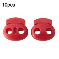 10Pcs Two Hole Cord Lock Spring Mechanism Clip Plastic Stopper Adjustable Shoelace Accessorie For Sportswear/Shoes/Elastic Band