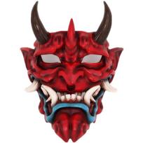 Red Resin Hannya Mask Halloween Decorative Face Mask For Party And Cosplay Events Red Mask red