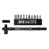VESSEL Ratchet Screwdriver Set 10 and Hex (Includes Phillips, Slotted, Bits) TD-70 juoda