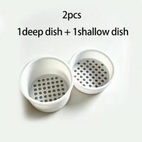2/4pcs Drain Hole Seed Sprouting Trays Plastic Sprout Growing Trays  Microgreens Growing Kit 1 Deep+1 Shallow