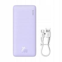 Atsarginis maitinimo šaltinis ("Power Bank") Išorinė baterija 20000 mAh violetinė, Išorinė baterija 20000 mAh violetinė