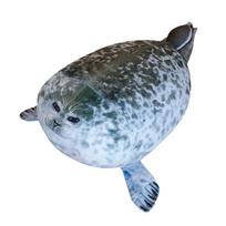 3D lifelike Seal Novelty Throw Pillow Plush Toys Mother and Son Seal Stuffed Dolls Housewarming Party Hold Gifts for Kids 60cm