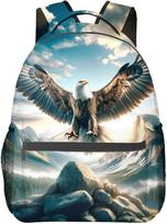 Back to School Power! Majestic Eagle Backpack, Inspiring Nature Design, Cool Bag for Adventure Seekers gray