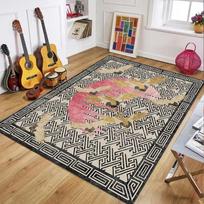 Vintažinis rytietiškas gervės ir kraštovaizdžio kilimas, tradicinio japoniško meno grindų kilimas svetainei, miegamajam, patvarus neslystantis kilimėlis 80X120CM beige