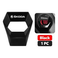 Skoda car interior one-button start/stop ignition button protective cover, compatible with Kodiaq, Octavia 2/3, Yeti, Karoq, Rap
