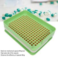 200 Holes #0 Capsule Filling Plate Semi Automatic Empty Capsule Powder Filler Green