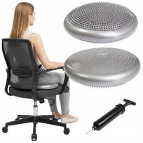 Balansinė pusiausvyros pagalvė su pompa 33 cm, mėlyna, Balansinė pusiausvyros pagalvė su pompa 33 cm, mėlyna