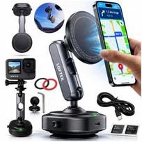 Telefono laikiklis Automobilinis laikiklis telefonui automatinis su siurbtuku stiklui magnetinis, Automobilinis laikiklis telefonui automatinis su siurbtuku stiklui magnetinis