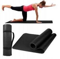Sporto kilimėlis jogai ir fitnesui 1 cm storio, XL, juodas, Sporto kilimėlis jogai ir fitnesui 1 cm storio, XL, juodas