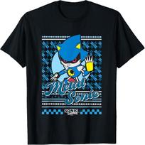 Sonic The Hedgehog Christmas Metal Sonic Ugly Sweater T-Shirt XXXL juoda