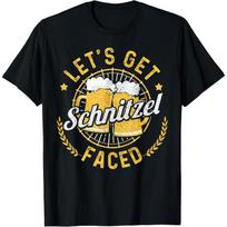 Let's Get Schnitzel Faced Oktoberfest German Funny Gift T-Shirt S