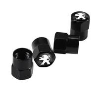Car Sticker 2025 Hot 4Pcs Wheel Tire Valve Air Stem Cap Duust Covers For Peugeot 206 3008 208 308 307 2008 207 107 5008 607 301 white