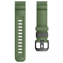 QuickFit 22mm 26mm Strap for Garmin Fenix 8 E Silicone Band for Garmin Fenix 7 7X 5Plus 6XPro Enduro 2 Bracelet Watchband 22mm tamsiai žalia spalva