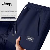 JEEP Men's Lightweight Summer Mesh Straight Leg Outdoor Pants M tamsiai mėlyna spalva