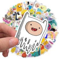 10/50/100Pcs Cartoon Adventure Time Stickers DIY Stickers Scrapbooking Phone Luggage  Waterproof Decals 10pcs beige