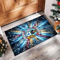 Coventry City Futbolo Spaudinio Krištolinio Velvūro Kilimas, Patogus, Vandens Sugeriantis, Neslystantis Vidinis Grindų Kilimas 70cmx100cm