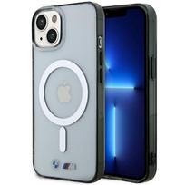 BMW Silver Ring MagSafe dėklas iPhone 14/15 Plus – skaidrus
