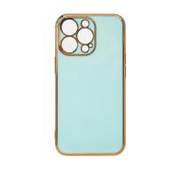Lighting Color dėklas iPhone 12 Pro Max – mėtų, auksiniai kraštai