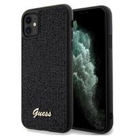Guess Disco Metal Script dėklas iPhone 11 / XR – juodas