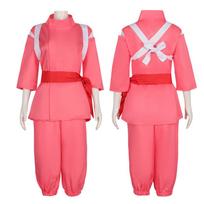 Japanese Anime Cosplay Costume Traditional Clothes Uniform Wide-sleeve Top Pants And Decorative Belt Adults Halloween Costume S red