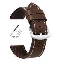 18mm 20mm 22mm 24mm Cowhide Leather Watch Strap for Huawei Watch GT6/5/4 Bracelet for Xiaomi Mi Watch S3 S4 Sport Universal Band 18mm