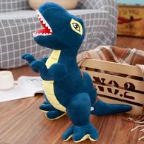 1 vnt. 45 cm–160 cm dinozauro pliušinis žaislas, įdarytas pliušinis T-Rex pagalvė berniukams, didelio dydžio dinozauro minkšta lėlė, gimtadienio dovana vaikams 45cm mėlyna