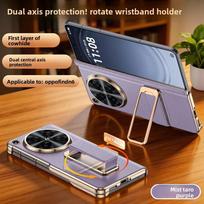 For OPPO Find N6 Case Luxury PU Leather Skin With wristband holder Stand Protective Back Cover Case For OOPO Find N6 Phone Shell OPPO Find N6 violetinė