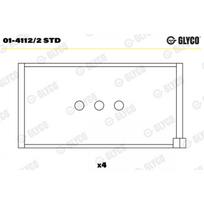 Švaistiklio didysis guolis (indėklas) GLYCO 01-4112/2 STD