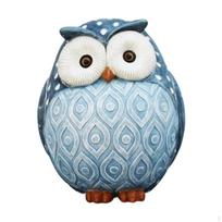 Dervinė paukščio statulėlė meno skulptūra kolekcionuojamas papuošalas pelėdos figūrėlė stalo figūrėlė svetainei 11cmx11cmx13.8cm white